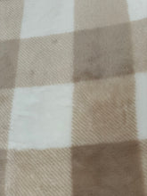 Tan/White Plaid Blanket